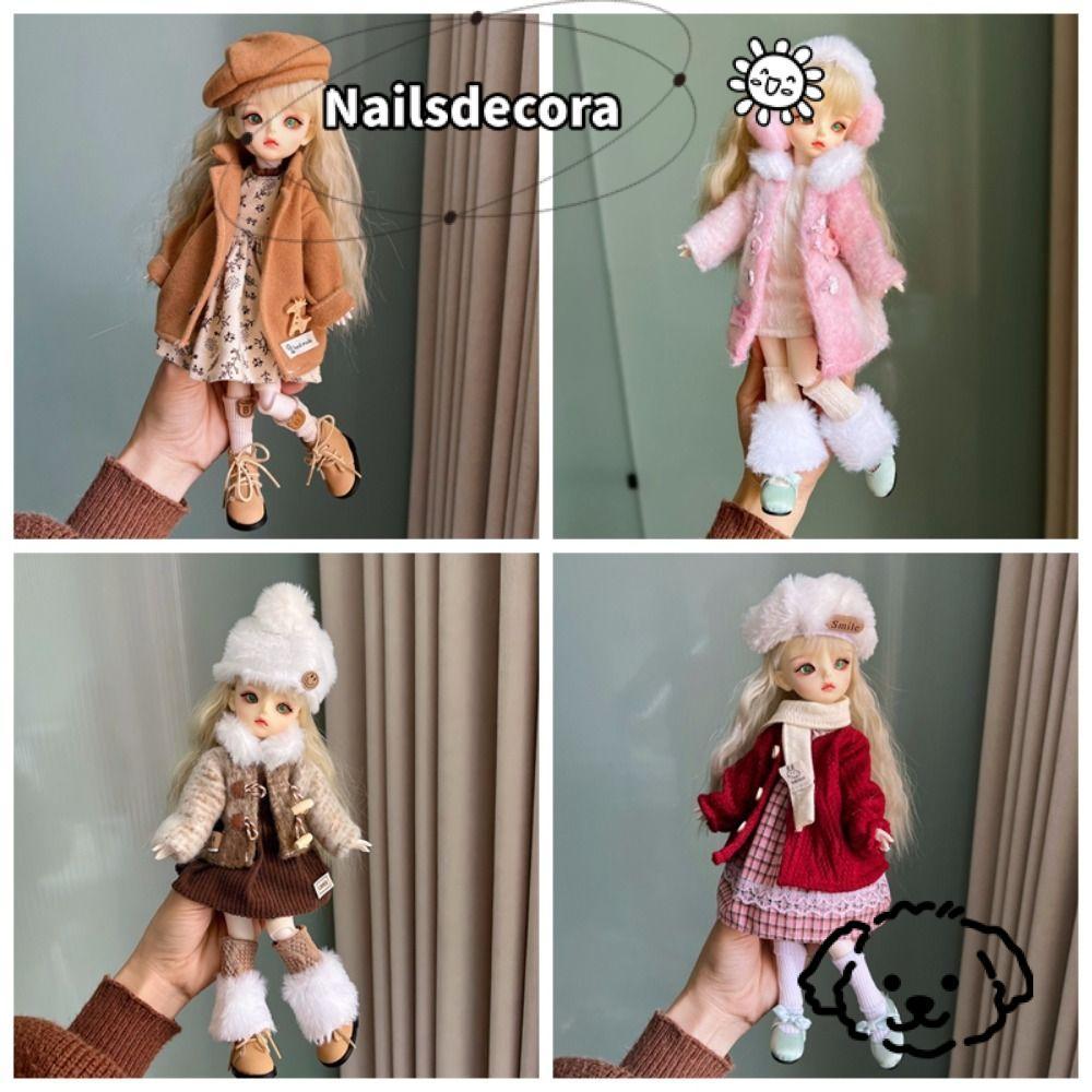 NAILS Quần áo búp bê 30cm, Bộ trang phục búp bê BJD hoạt hình Mini 1 / 6, Váy búp bê quà tặng đa pho