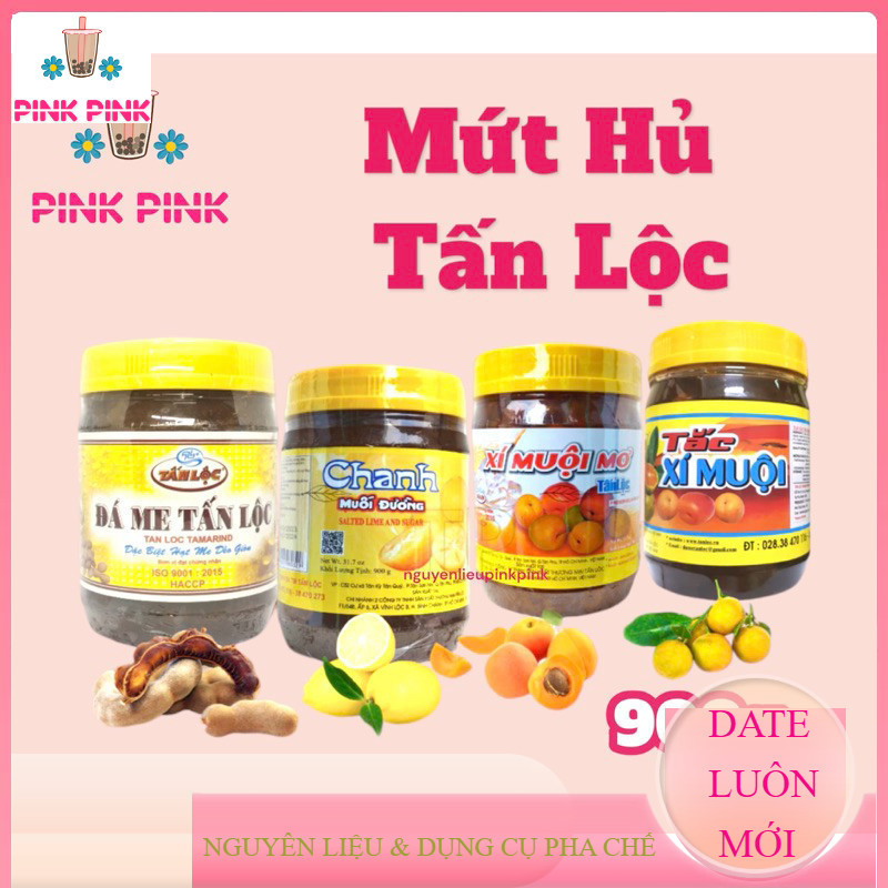Hủ Mứt Tấn Lộc 900g - Đá Me / Tắc Xí Muội TỪ PINK PINKTỪ PINK PINK