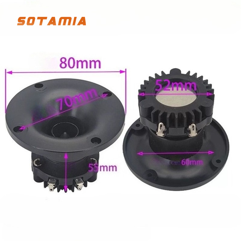 SOTAMIA 2 Cái 3 Inch 4 Inch Áp Điện Tweeter Sừng 6 Ohm 15W Treble Loa Cột Âm Thanh Loa Loa Siêu Trầm
