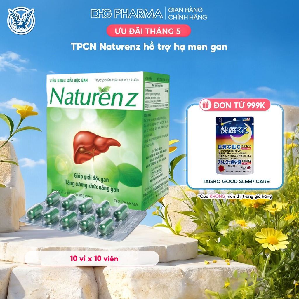 TPCN Naturenz hỗ trợ hạ men gan - Chính hãng DHG Pharma 1 chai/10 vỉ
