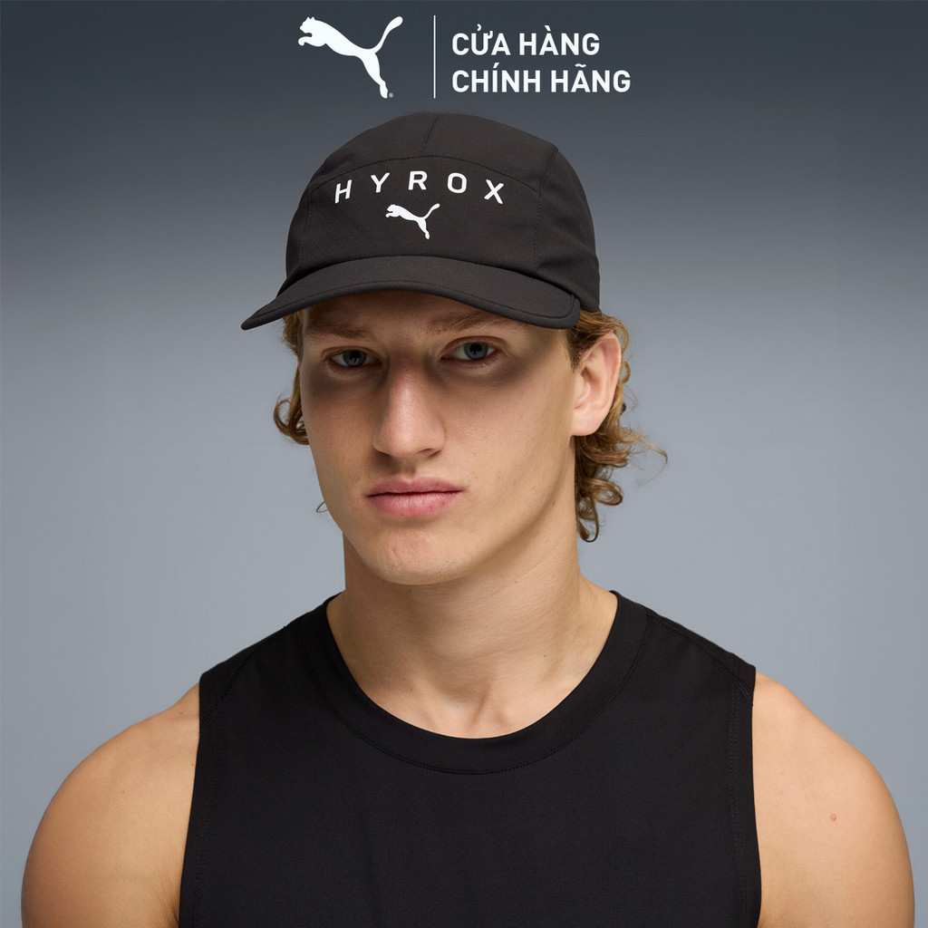 Nón Tập Luyện Thể Thao PUMA Unisex x HYROX 5 Panel Cap Black Màu Đen