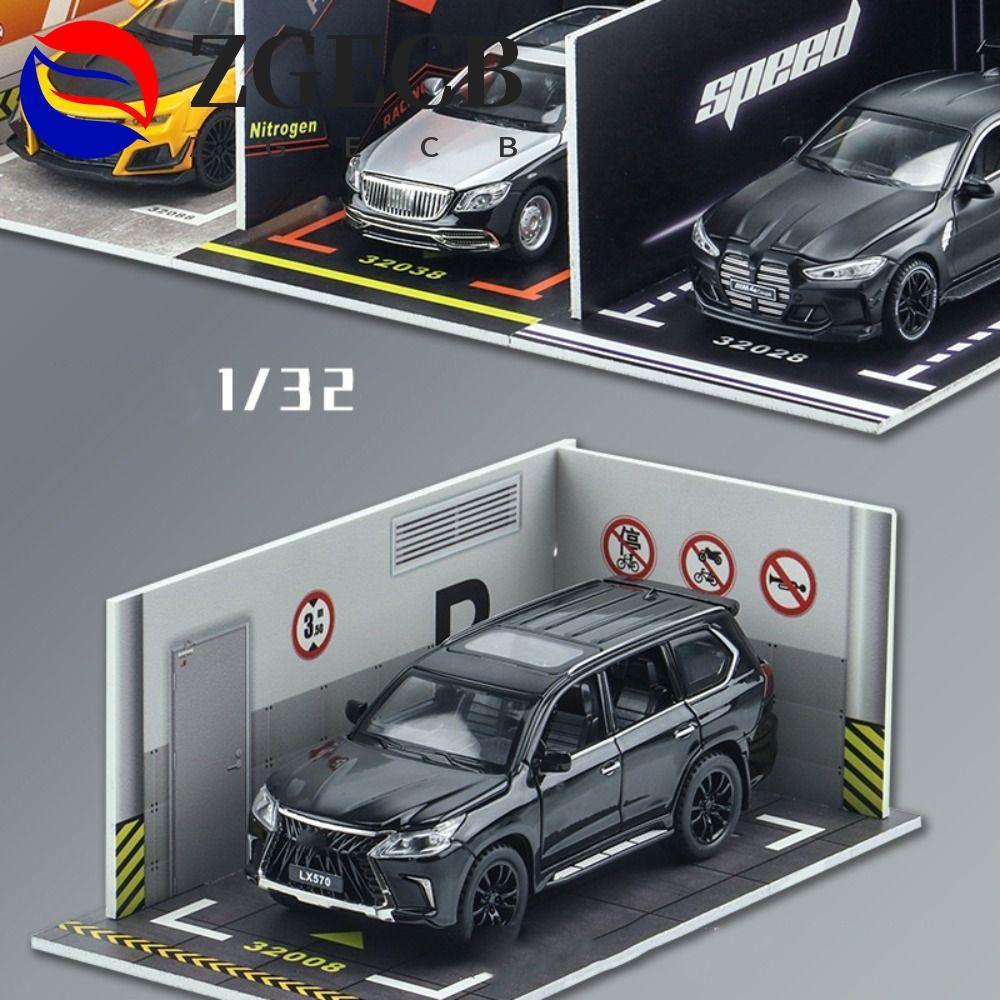 ZGECB 1 / 32 Nhà để xe ô tô, Mô hình trưng bày đồ chơi ô tô Mô hình bãi đậu xe, Bộ sưu tập trang trí