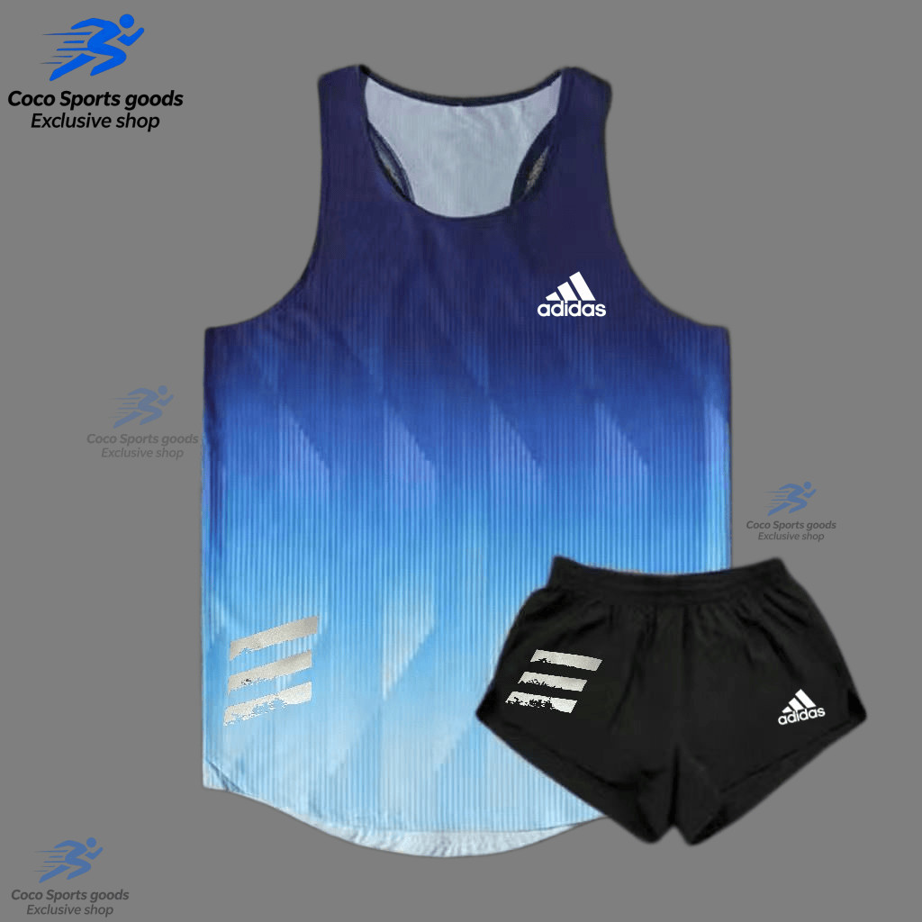 AD Marathon Running Competition Exercise Workout Outfit Men's and Women's Track and Field Resistance