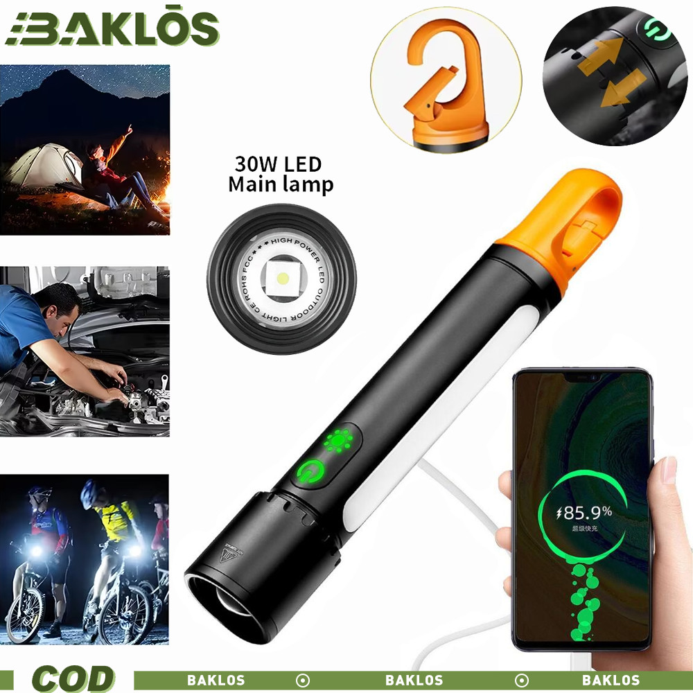 Đèn Pin  X725 Siêu Sáng Cực Mạnh 1550LM - Chống Nước, Sạc Pin, Lý Tưởng Cho Cắm Trại