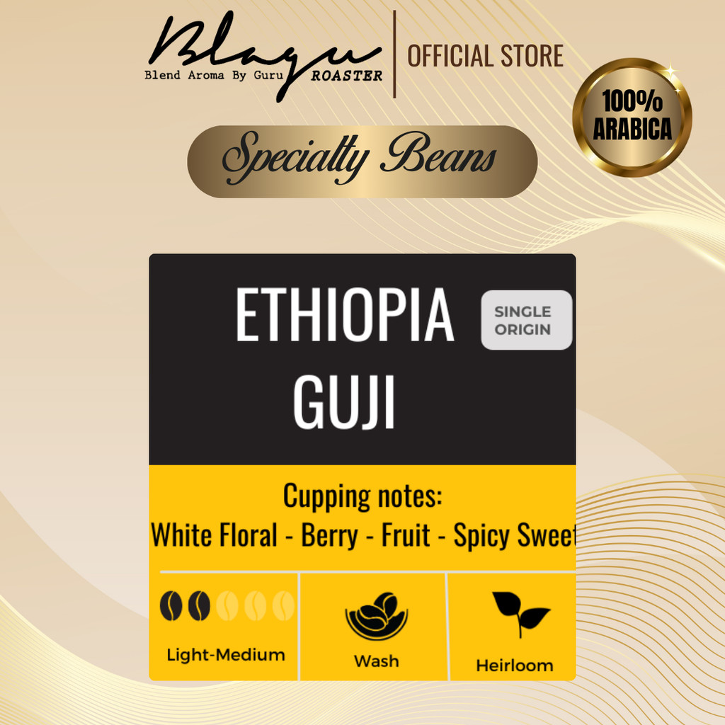 Cà Phê Đặc Sản Blagu - Ethiopia Guji -100% Arabica - Light Medium - Túi 250gram