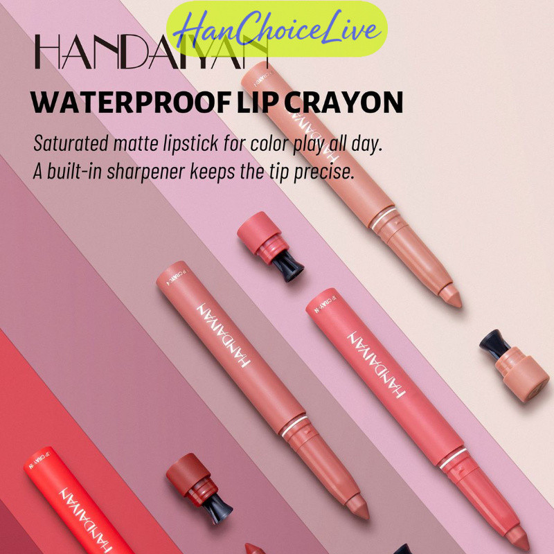 HDY Matte Lip Liner Tự Động Chống Thấm Nước Chống Dính Cup Phác Thảo Lip Liner Lip Pencil Lipstick L