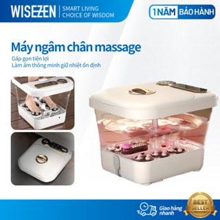  Bồn Ngâm Chân Massage Wisezen Gấp Gọn Mát Xa Bấm Huyệt Kèm 24 Con Lăn Massage Giảm Đau Nhức Tăng Tuần Hoàn Máu 