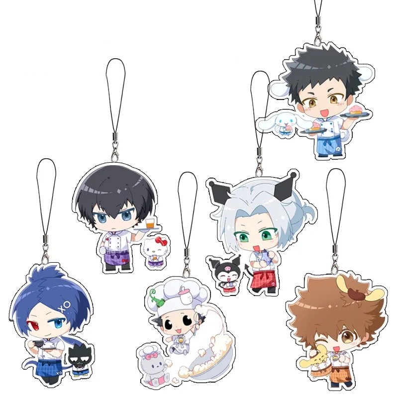 Katekyo Hitman Reborn Mobile Phone Lanyard Hibari Kyoya Acrylic Pendant Rokudou Mukuro Cute Straps P