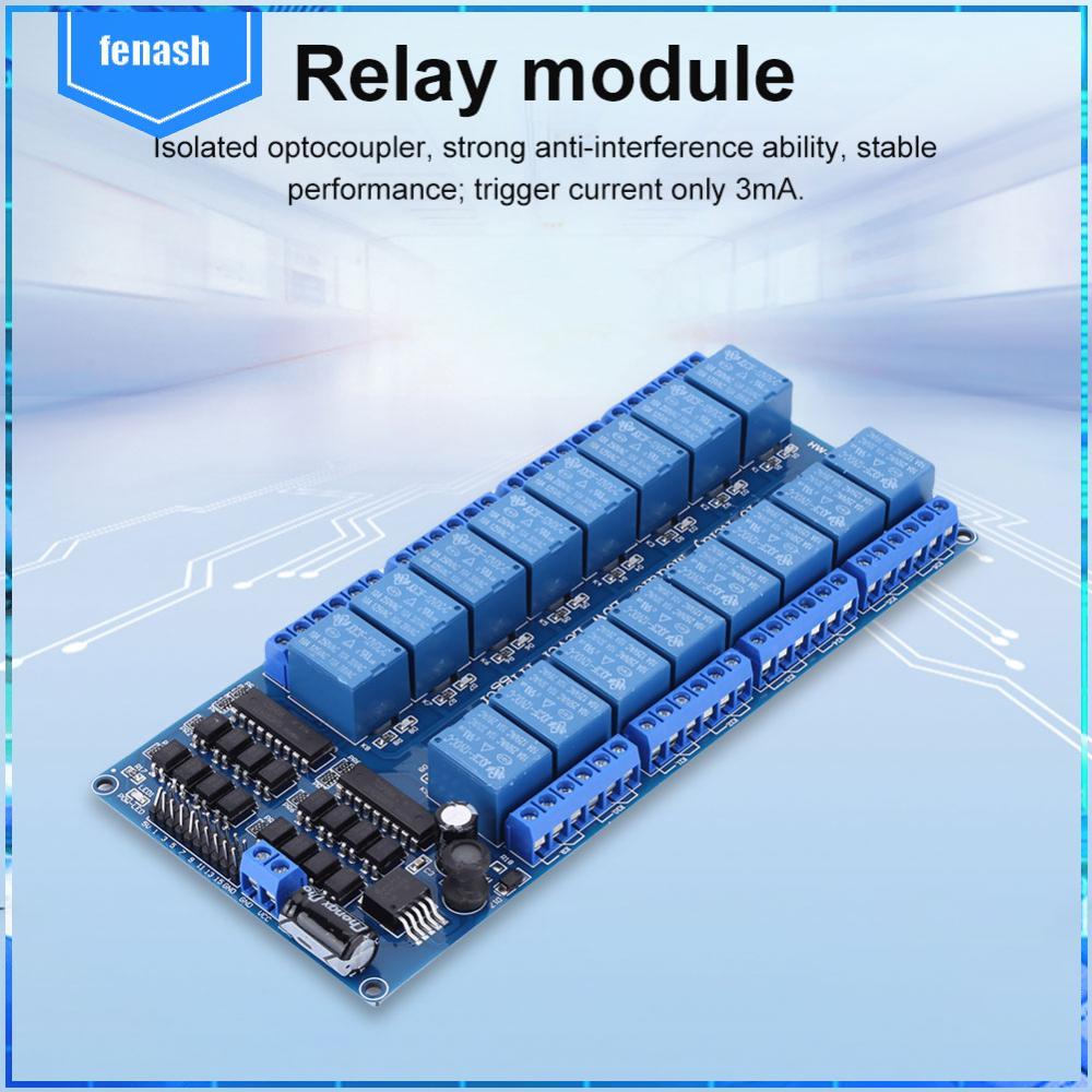 Mô-đun rơle đầu ra 16 kênh 12V LM2576 cho Arduino DIY [fenash.vn]