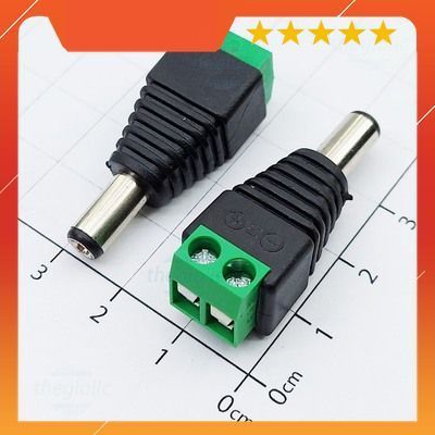 [5 Cái]- DC5525 Jack Nối Nguồn DC Đực Nối Dây Kim 2.5mm Kèm Domino IoT Maker 90