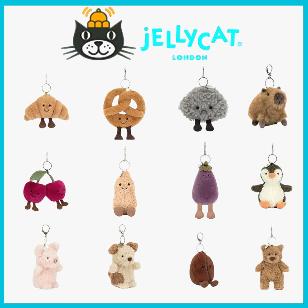 Jellycat Original JELLYCAT Plushie Móc Khóa Trang Trí Đồ Chơi Sang Trọng 168