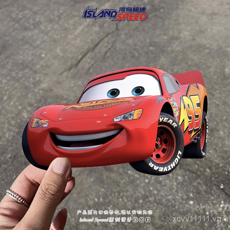 Câu chuyện đua xe số. 95 Red Racing Car Lightning McQueen Car Sticker Độc Đáo Sáng Tạo Trang Trí Phí