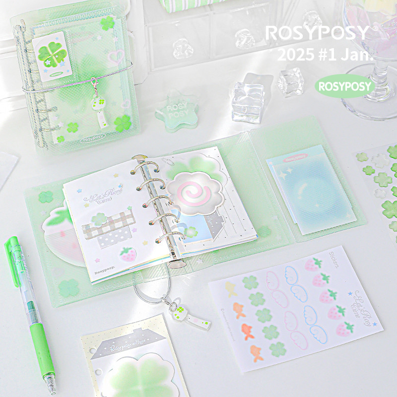 {Four Leaf Clover Giảm giá 30% M5Twill trong suốt trong suốt > Bộ mềm Rosyposy Sổ tay lá rời mini Hà