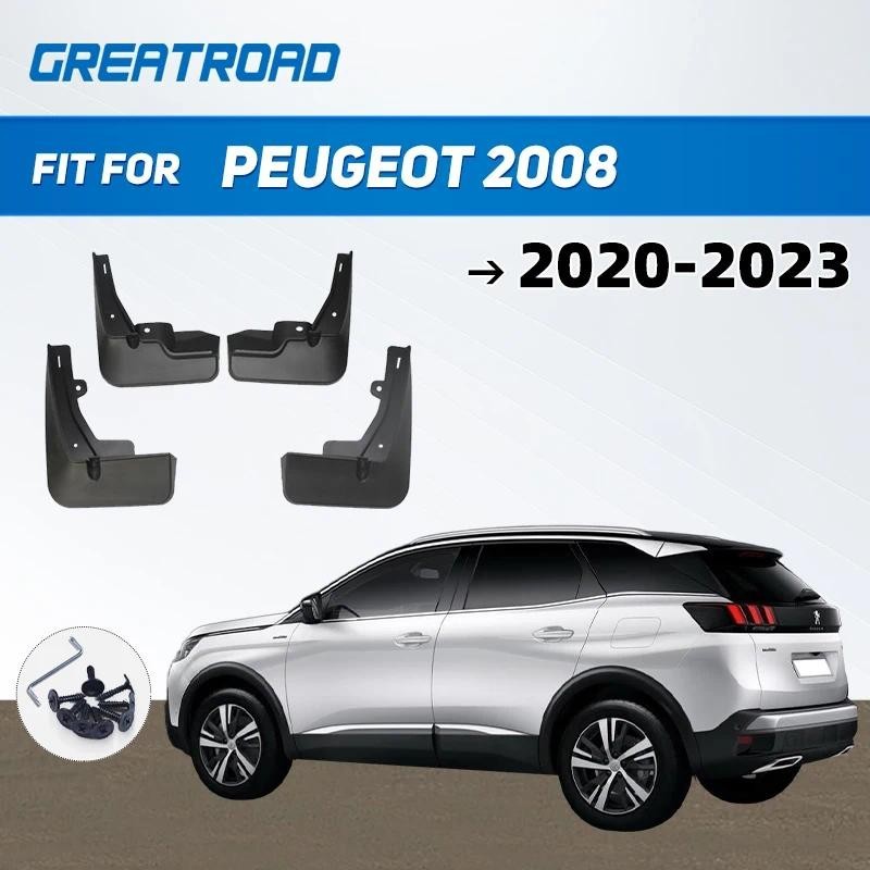 FENDER Ô Tô Mudflap Cho Xe Đạp Peugeot 2008 Phụ Kiện 2022 2021 2020 2019 ~ 2013 Phía Trước Phía Sau 