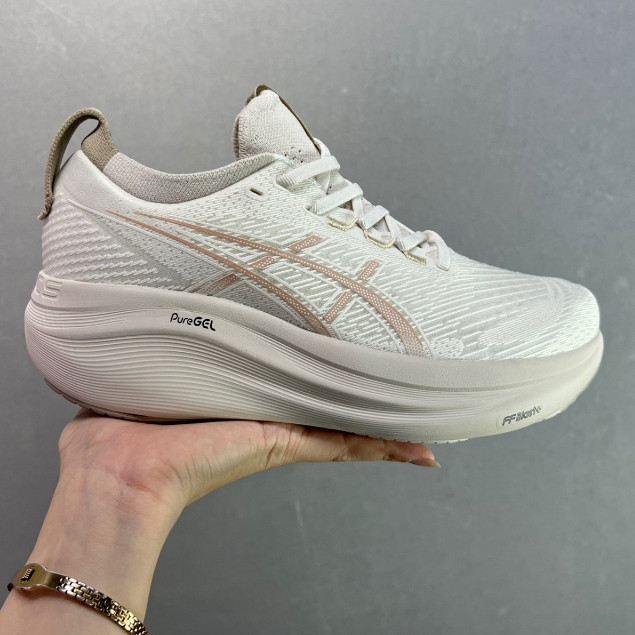 Asics Gel Nimbus 27 Giày Chạy Bộ Nam Nữ Nimbus 27 Giày Thể Thao Hấp Thụ Sốc 1011C096-200