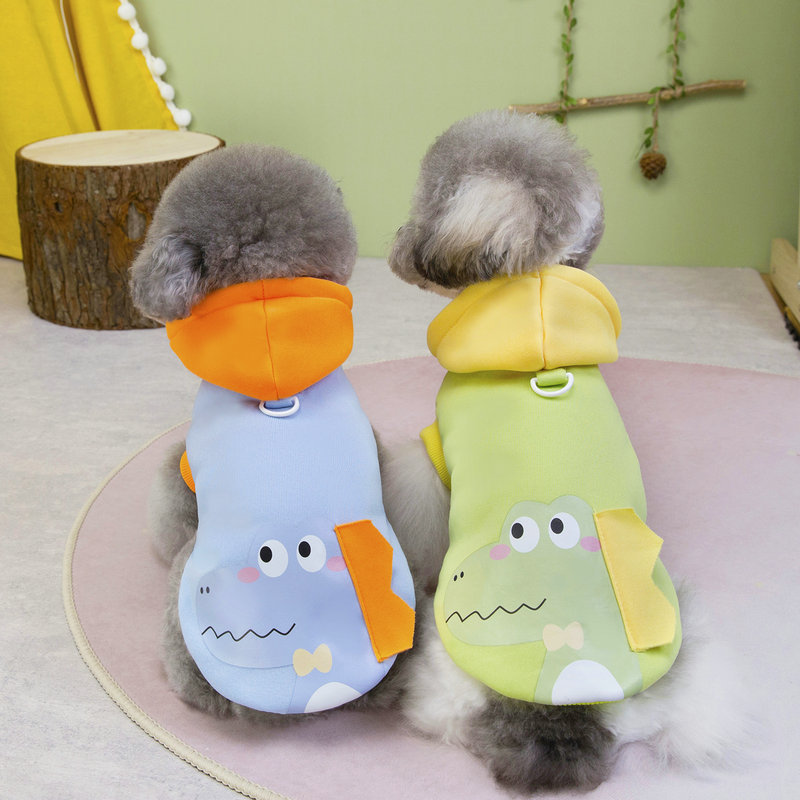 [Hàng có sẵn Giảm giá] Áo có mũ trùm đầu mùa thu Quần áo chó Phong cách thể thao ấm áp Teddy Bichon 