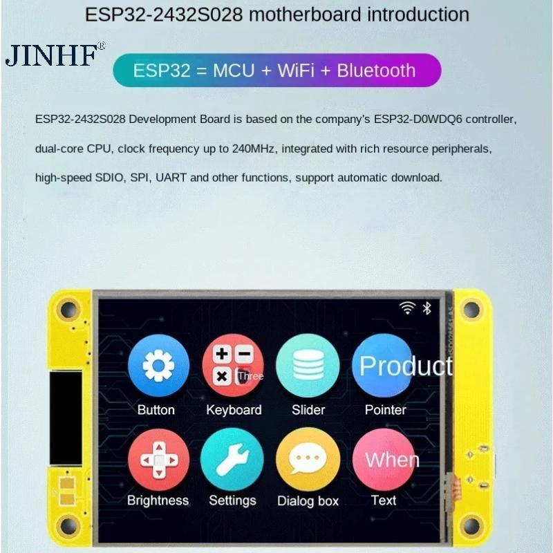JINHF ESP32 Ban Phát Triển Cảm Ứng 2.4 Inch LCD TFT Module 240x320 Độ Phân Giải WIFI LVGL GUI Cho Ar