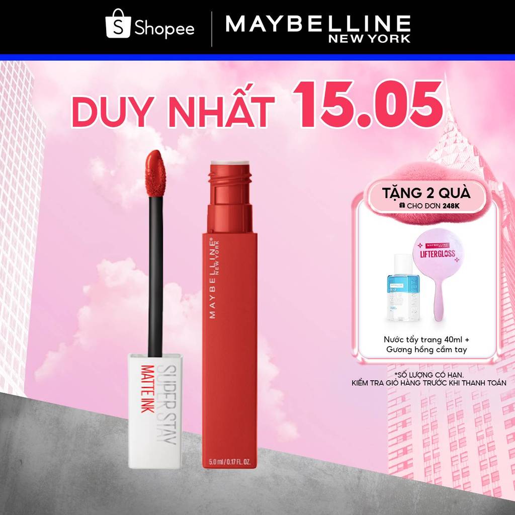 Son Kem Lì 16h Lâu Trôi Maybelline New York Super Stay Matte Ink City Edition Lipstick 5ml
