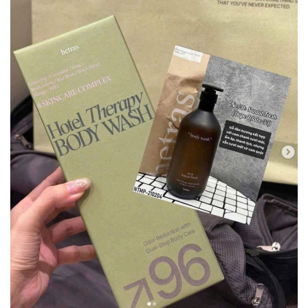SỮA TẮM HETRAS BOX MỚI 1013ML NO.07 HOTEL WOOD