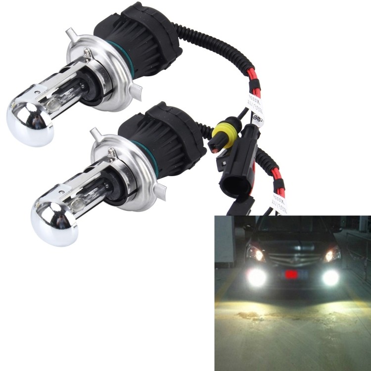 Để giao hàng 2 CÁI H4 55W 6000K Bóng đèn HID Đèn Xenon, AC 12V