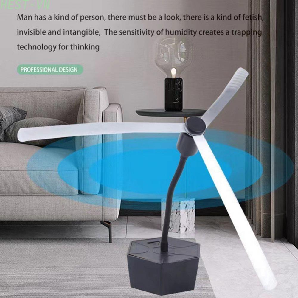 Rechargeable Fly Fan 2000mAh Battery 20 Hours Runtime Soft Safety Blades