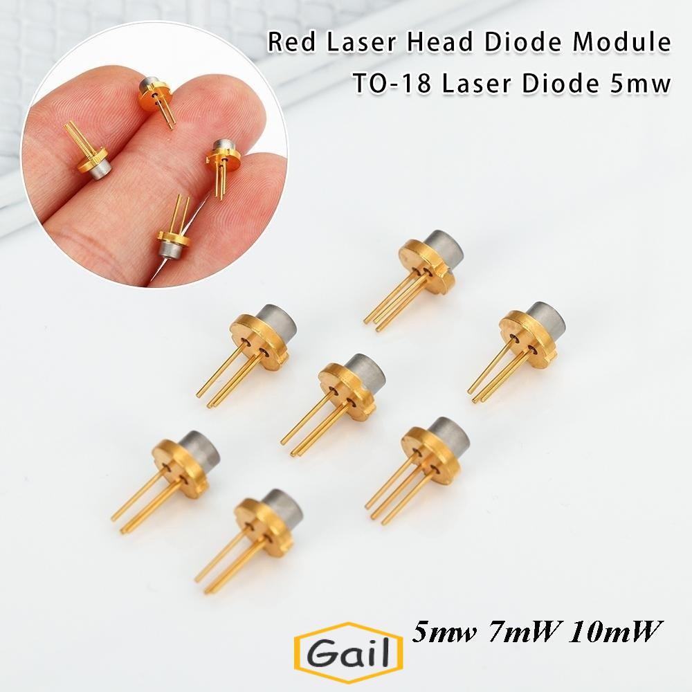 GAIL DIY Hồng ngoại đốt cháy công suất cao, 3V 5V Lab 650nm Mô-đun điốt đầu laser đỏ, Chân máy kim l