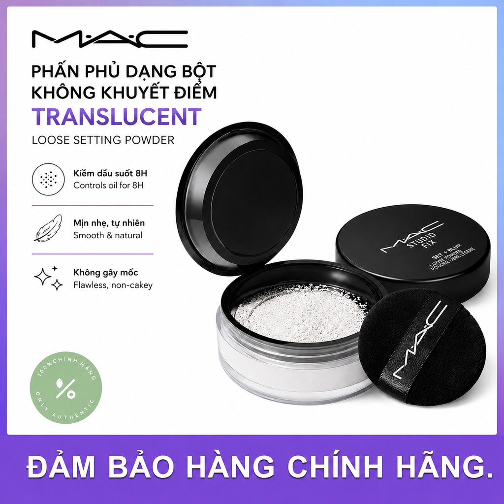 [Chính Hãng] MAC Studio Fix Blur WEIGHTLESS Loose Powder | Fullsize Che Lỗ Chân Lông 6.5g
