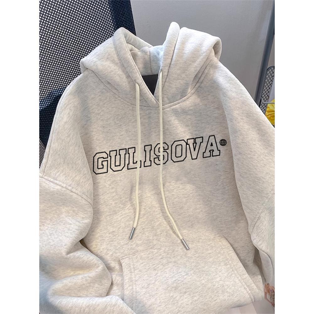 Guochao style women's hoodie (Chinese streetwear), trendy high street design, unique Vibe style prin