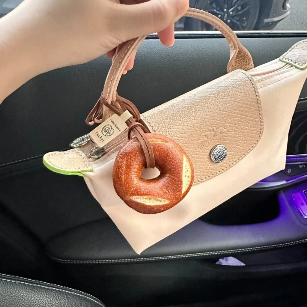 Mini kiềm Nước Bánh Mì Nướng Bánh Bagel Nhỏ Dễ Thương Móc Treo Xe Sáng Tạo Ngày Lễ Bạn Gái Quà Tặng 