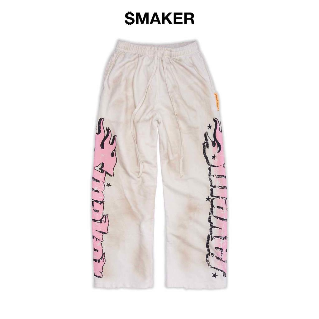 [SMAKER] Quần dài màu kem 100% cotton - WORLDWIDE WASHED PANTS IN CREAM