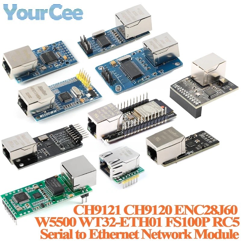 Mô-đun mạng nối tiếp sang Ethernet XL91120 CH9120 10Mbps Mini ENC28J60 XL9120 W5500 WT32-ETH01 FS100