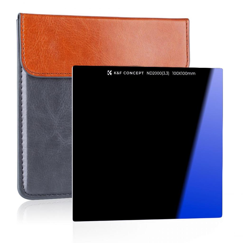 Bộ lọc ND2000 vuông K & F Concept 100 * 100 * 2mm - Kính chống nước nhiều lớp Mật độ trung tính Màu 