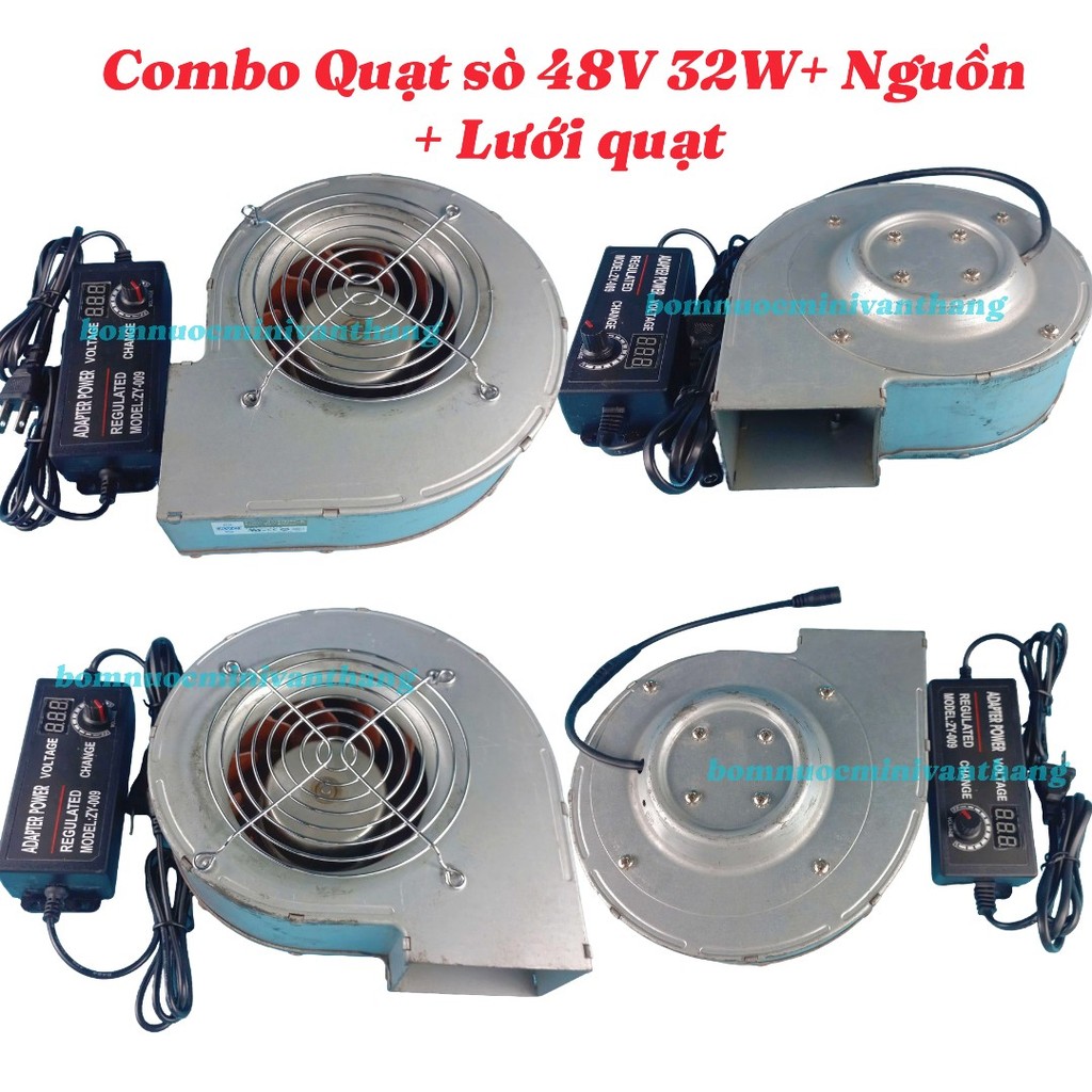 Combo Quạt Sò Ly Tâm 48V 32W AVC (Mới 95%) | Quạt AVC 48V | Quạt Ly Tâm 48V | Quạt Đức 48V