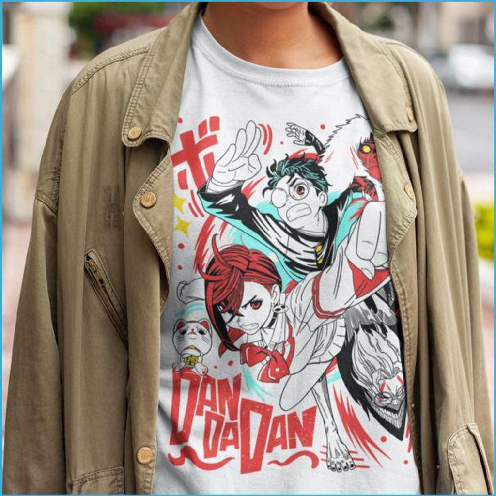 Áo thun cosplay ngắn tay Dandadan Momo Ayase & Ken Takakura - Họa tiết fullgraphic