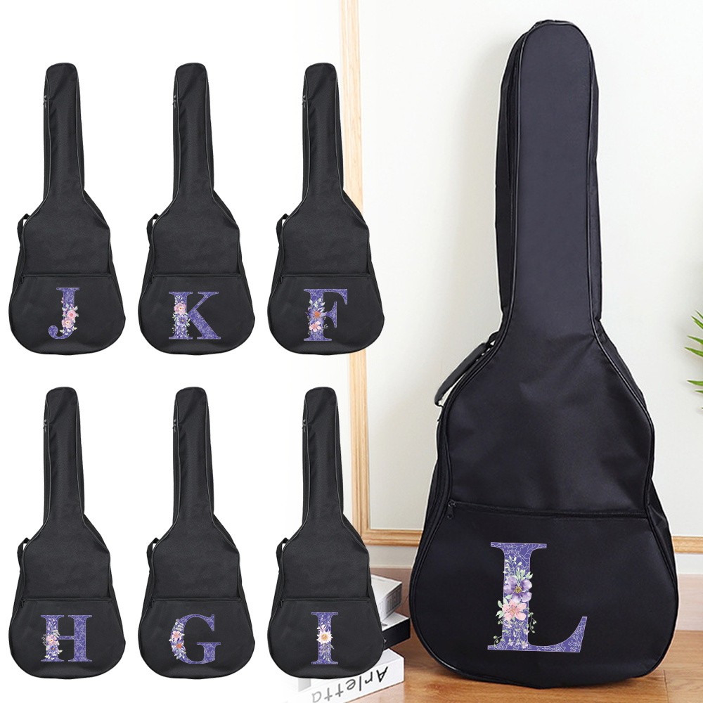 Tas gitar Acoustic Guitar Case 31-41 Inch Túi Đàn Guitar Hoa Tím Series Đàn Guitar Điện Balck Chống 