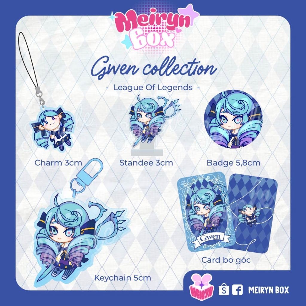 [KEYCHAIN] Gwen LOL - League Of Legends - Meiryn Box