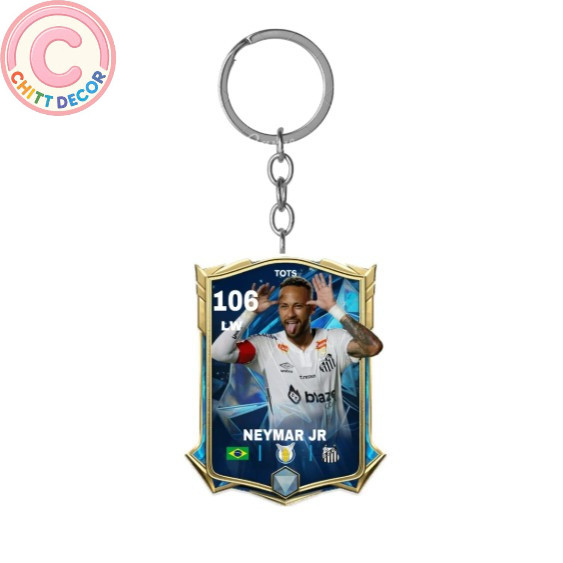 Neymar Junior fc mobile football card tots concept keychain - chit