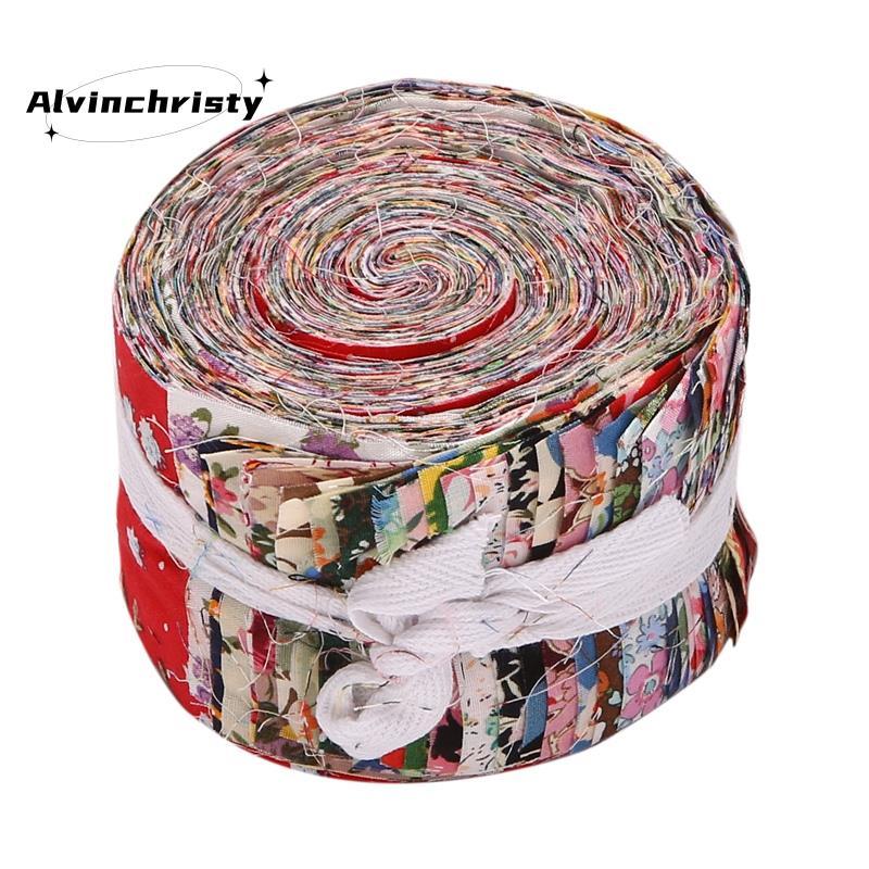 Dải vải Cuộn Gói vải thạch Vải Quilting Dải cuộn hoa cắt sẵn chắp vá với các loại hoa văn
