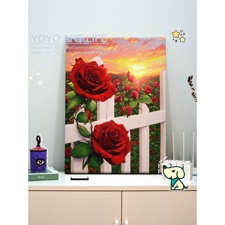 YY Art OY2 40x50cm noframe Rose Heart Language Healing Series @ Acrylic Digital Oil Painting diy Fil