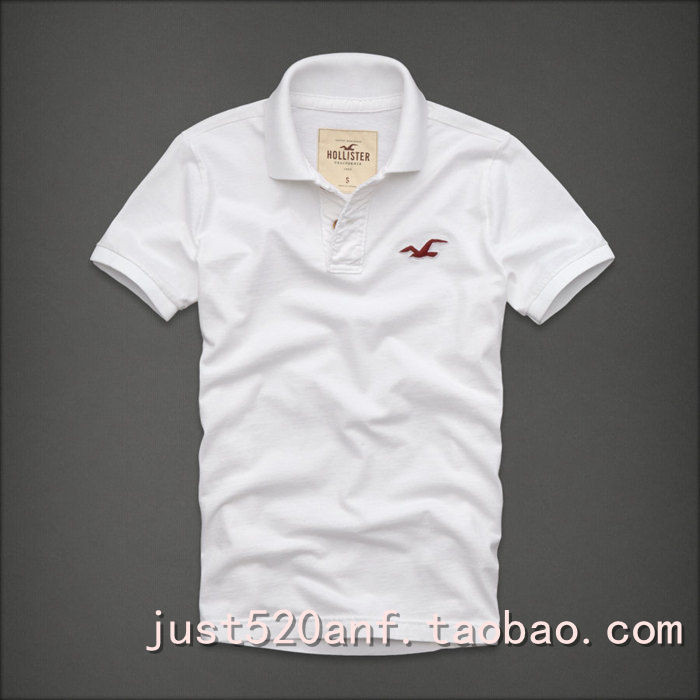Hollister Classic Seagull In Nhãn Nhỏ Nam Cổ Áo Thường Ngày Thoáng Khí Top Thời Trang Áo Sơ Mi Polo
