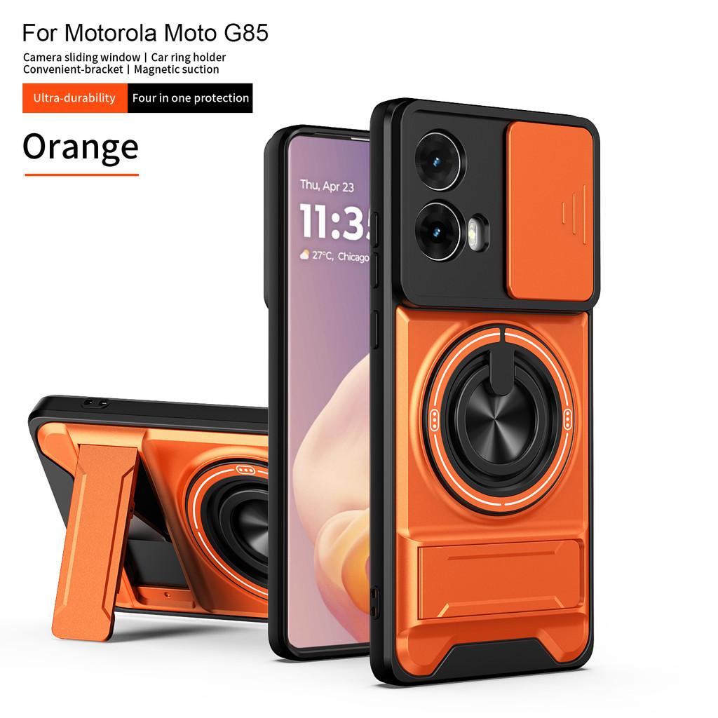 Dành Cho Motorola G85 Ốp Lưng Moto G85 Bao Moto S50 Neo Ốp Điện Thoại Magsafe Từ Gấp Giá Đỡ Giáp Quâ