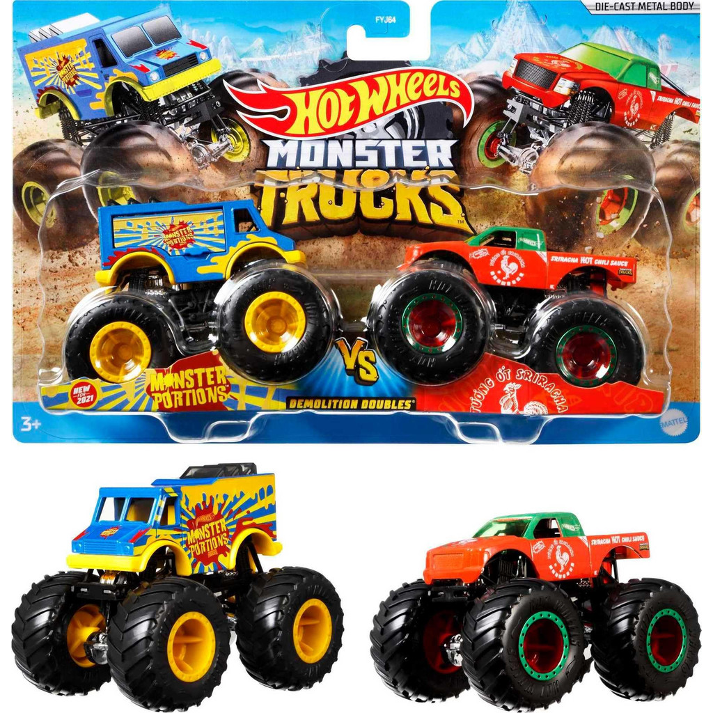 MATTEL HOT WHEELS Monster Truck 2 Pack [Hàng nhập khẩu song song]