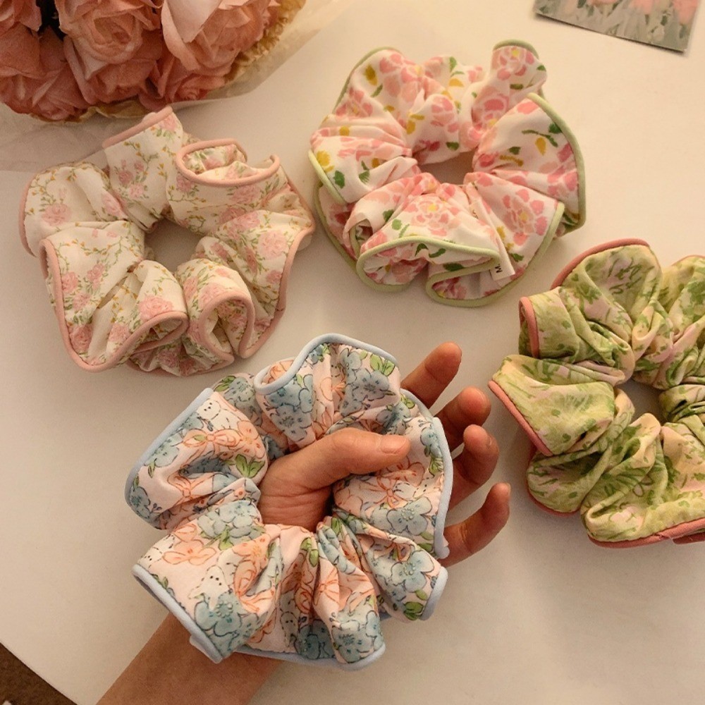 New Korean Large Fairy Floral Hair Ties Scrunchies Hair Rope Hair Accessories