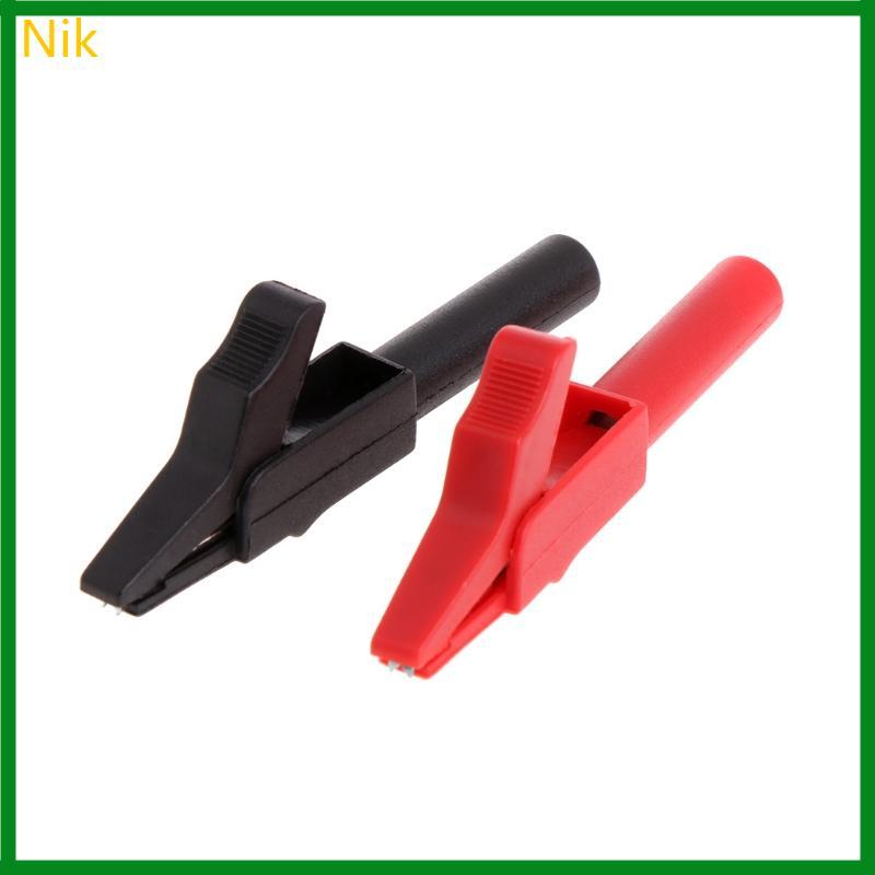 2 Pcs Full Protective Alligator Clips Croco-dile Clamp For Professional Multimet