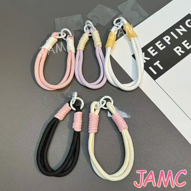 Dệt Dây Đeo Điện Thoại Xâu Hạt Ngọc Trai Nhiều Màu diy thoại Dây đeo tay xích Vòng tay Túi đựng chìa khóa Dây xích Bạc
