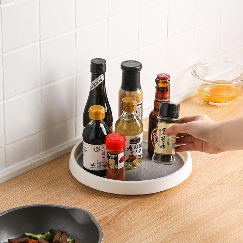 New Product#Kawashimaya Kitchen Rotating Spice Rack Storage Rack Tray Seasoning Bottle Jar Organizer