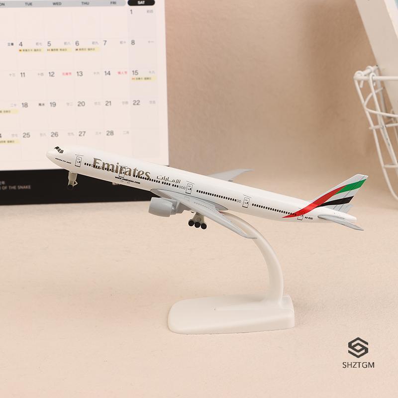 [SHZTGM] 20cm B777 UAE Emirates Airline Boeing 777 Mô hình máy bay Hợp kim đúc Máy bay kim loại có b