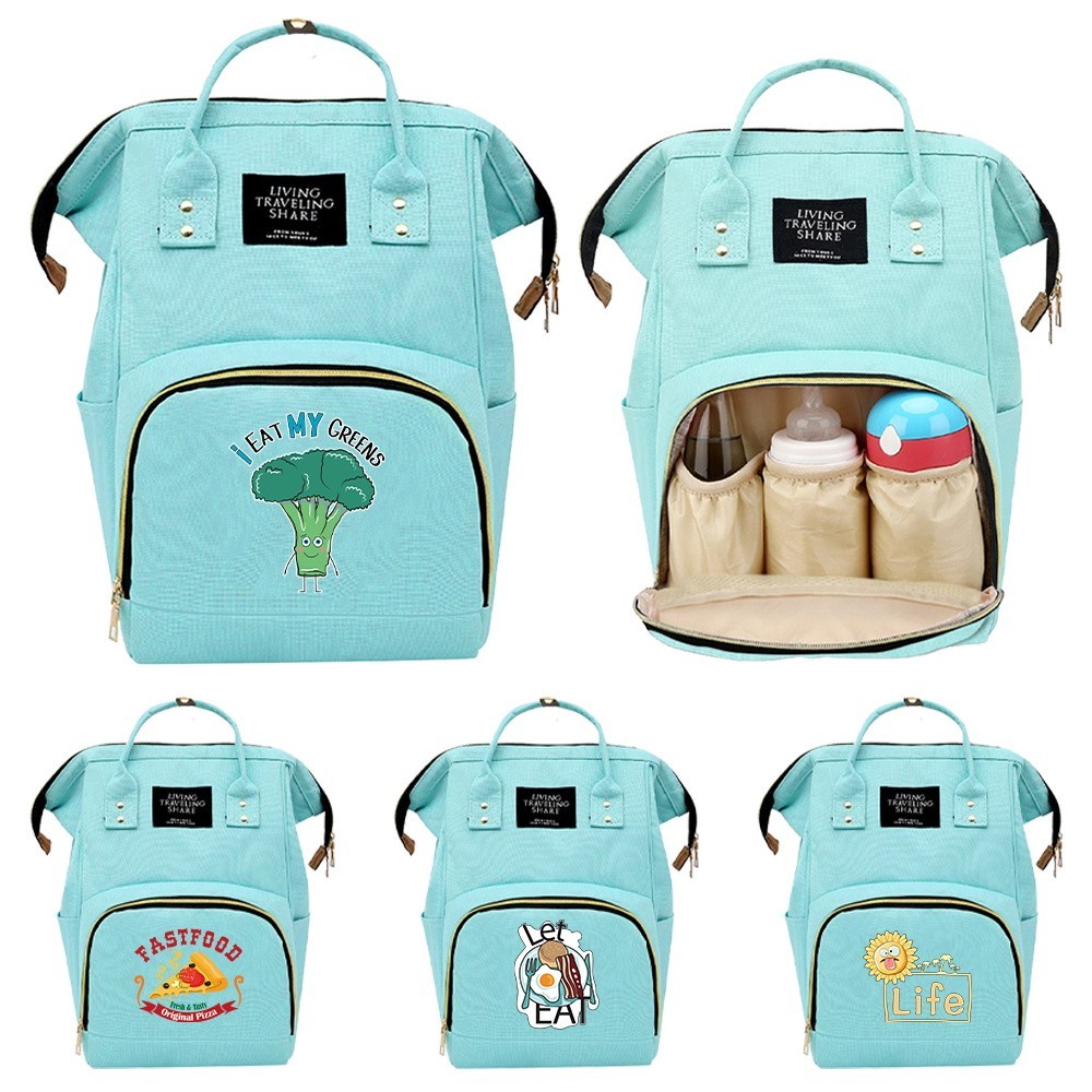 Diaper Bags Large Capacity Travel Organizer Bag Multi-function  Waterproof Travel Needments bag Prin