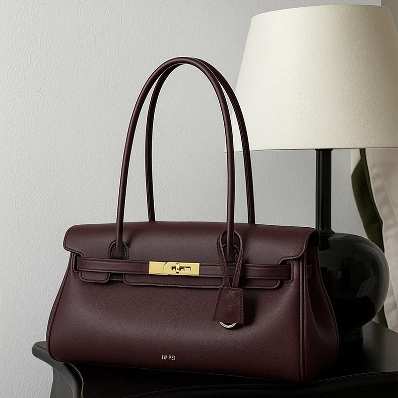 JWPEI Briefcase Nữ Da Thật Chính Hãng Yara Túi Đeo Vai Di Động Nách