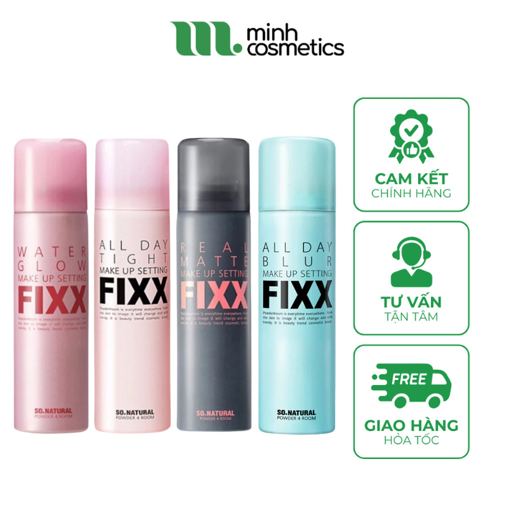 Xịt Khóa Nền So.Natural Makeup Setting Fixx 35mL / 75mL / 120mL
